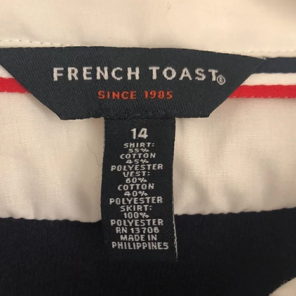 French Toast Crisp School 🏫 Uniform Set Girls Size 14 in French Blue & Navy.